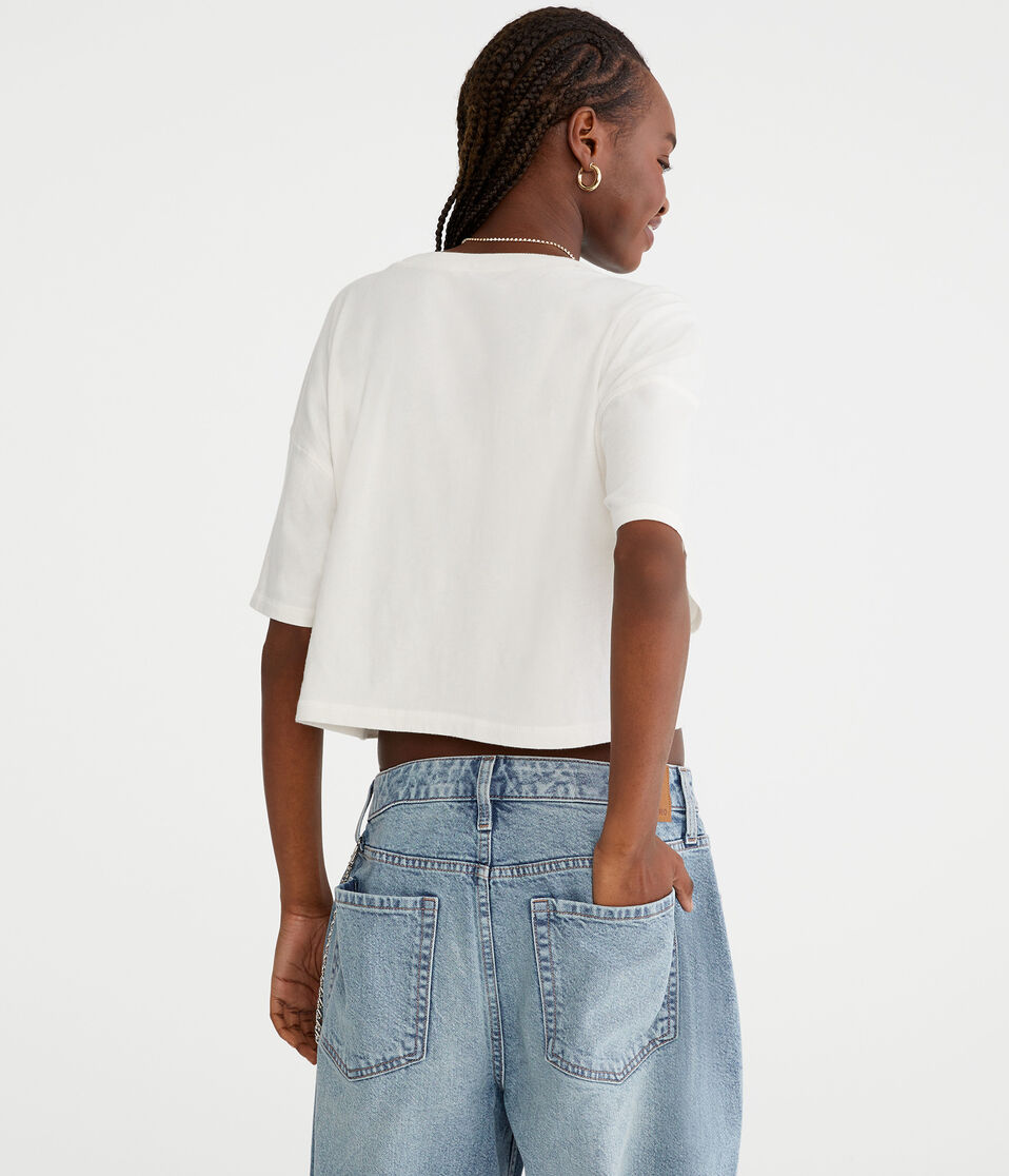 Montauk Teddy Bear Cropped Boyfriend Graphic Tee