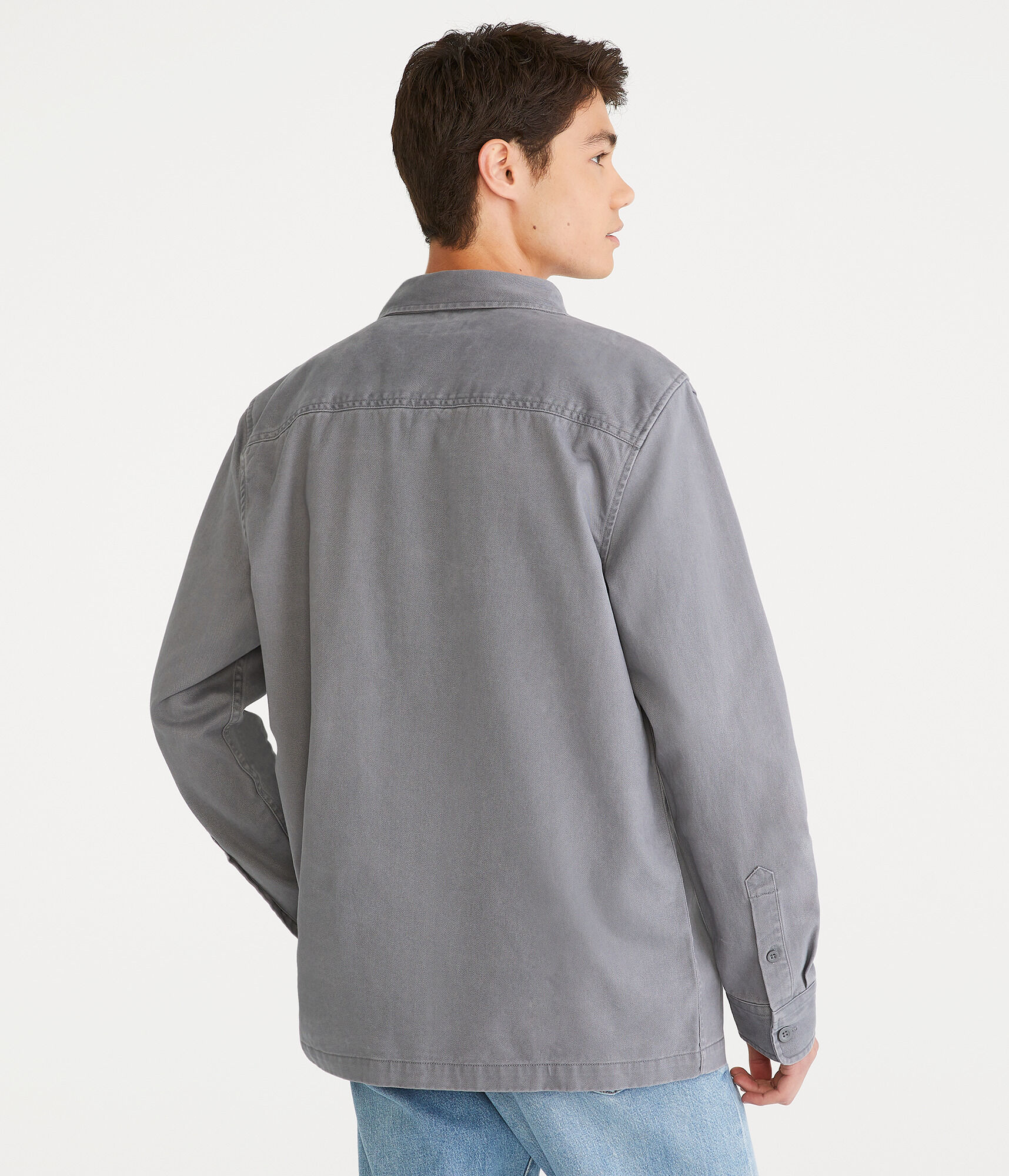 Long Sleeve Solid Twill Shirt