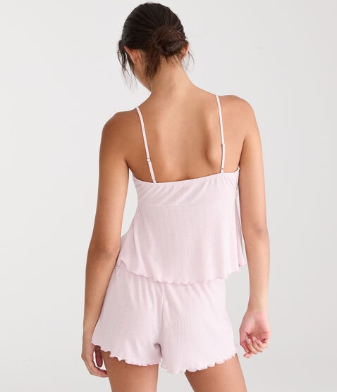 Pointelle Lace Babydoll Sleep Tank Pointelle Lace Babydoll Sleep Tank