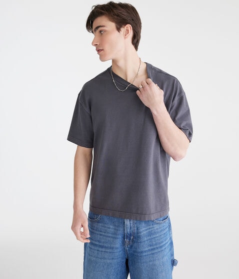 Washed Boxy Fit Crew Tee Washed Boxy Fit Crew Tee