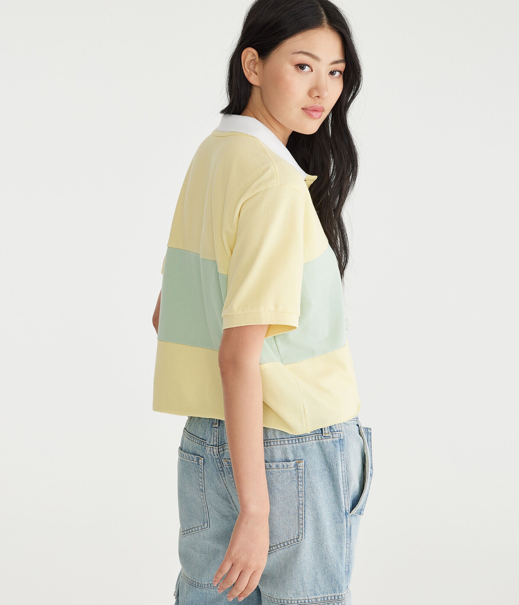 Rugby Stripe Patch Piqu&eacute; Polo