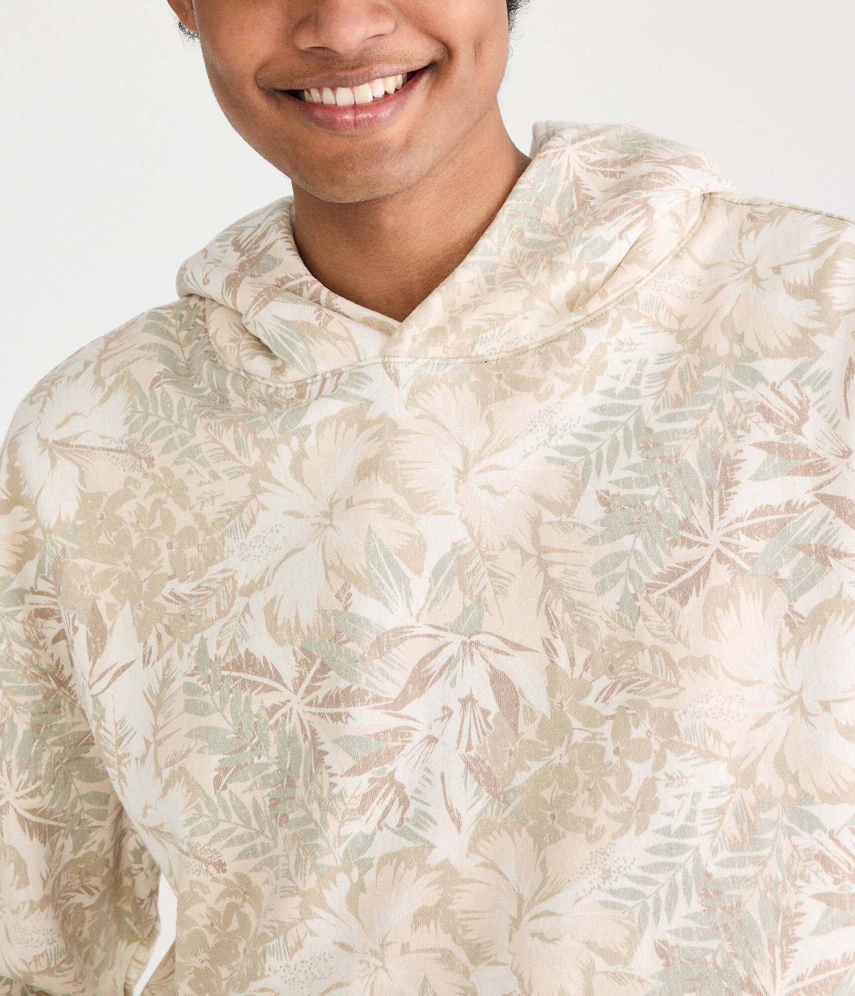 Cloud Soft Floral Camo Boxy Pullover Hoodie