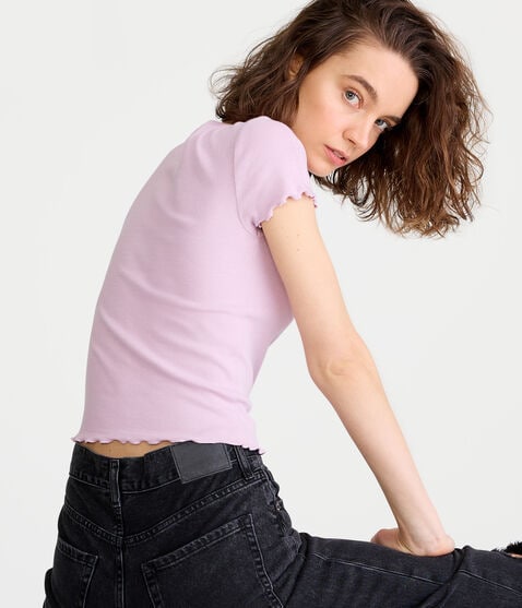 Ribbed Shrunken Tee Ribbed Shrunken Tee