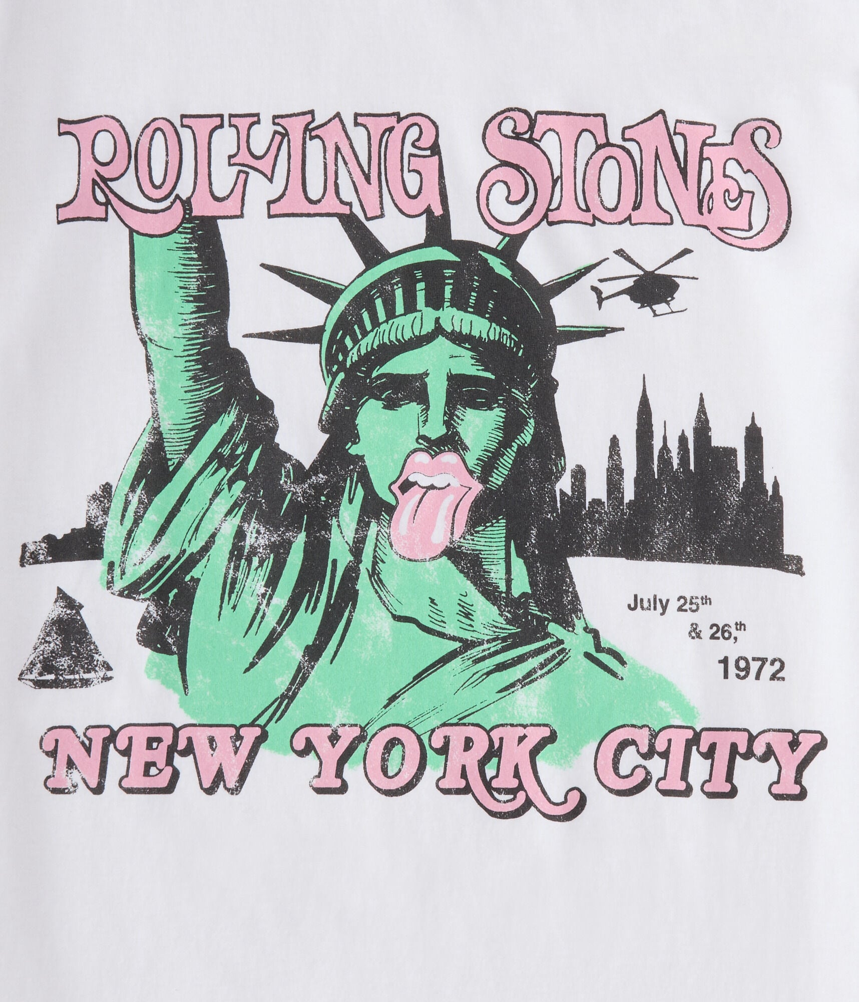 Rolling Stones Statue Of Liberty Oversized Graphic Tee