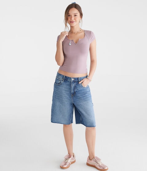 Buttery Soft Notch-Neck Tee Buttery Soft Notch-Neck Tee