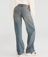 Low-Rise Baggy Wide Leg Seamed Jean
