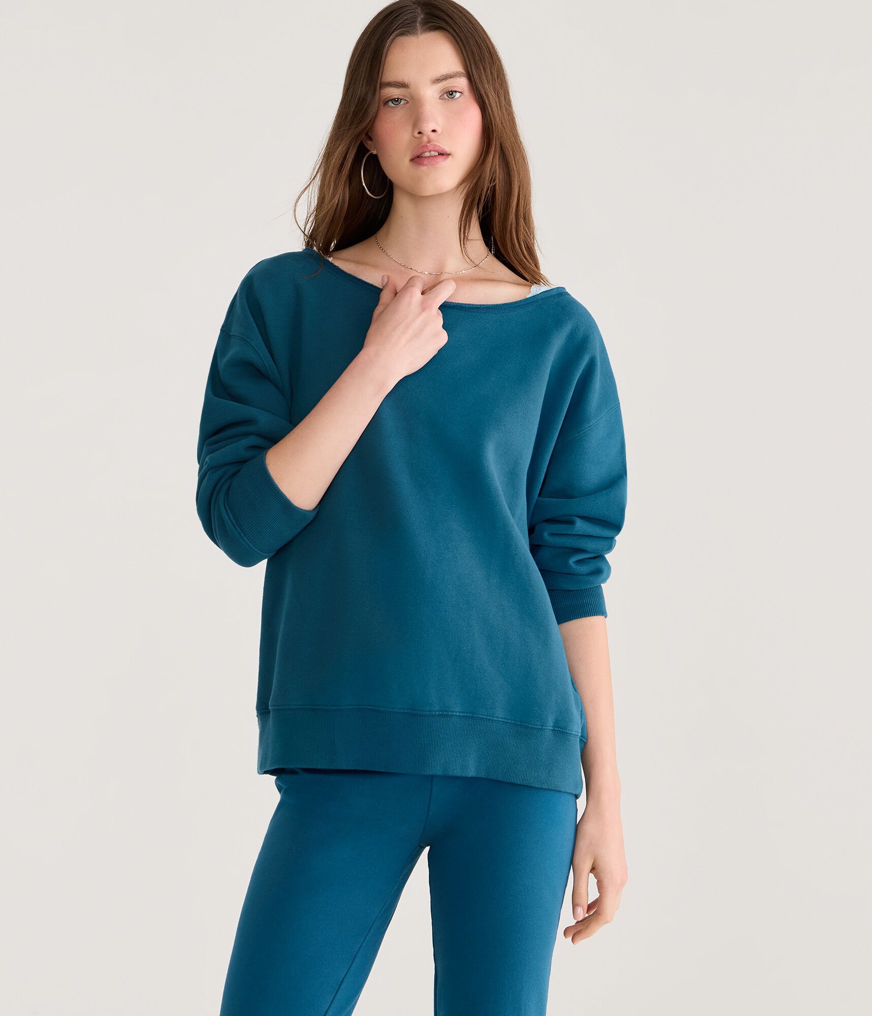 Cloud Soft Oversized Off-The-Shoulder Sweatshirt