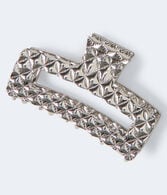 Quilted Open Rectangle Claw Hair Clip