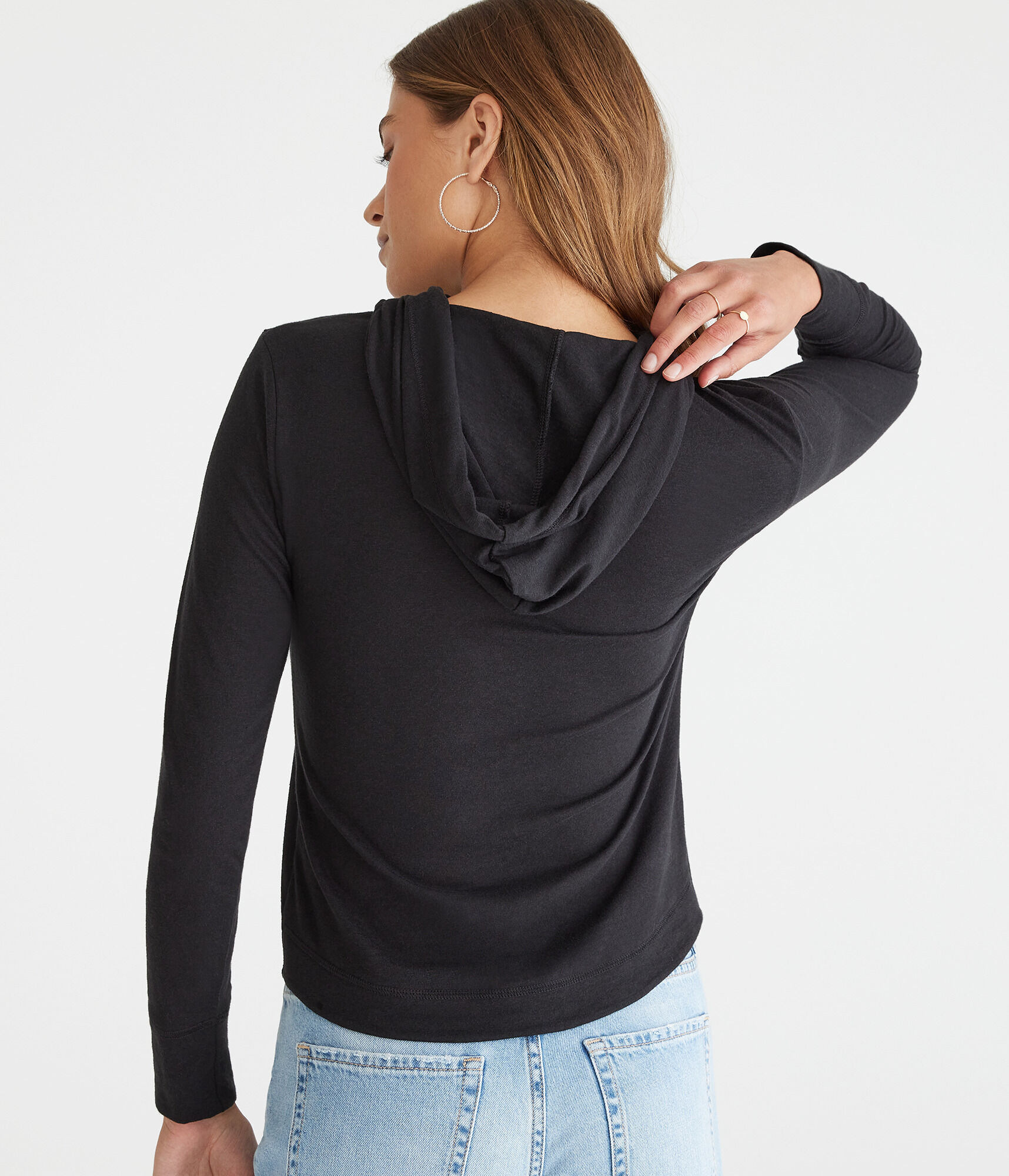 Long Sleeve Aeropostale 87 Hooded Graphic Tee