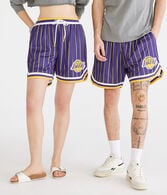 Los Angeles Lakers Pinstripe Mesh Shorts 6.25"