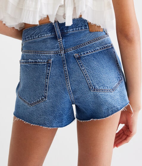 Premium Air Mid-Rise Slouchy Boyfriend Denim Shorts