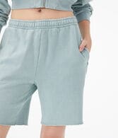 Baggy High-Rise Fold-Over Fleece Shorts