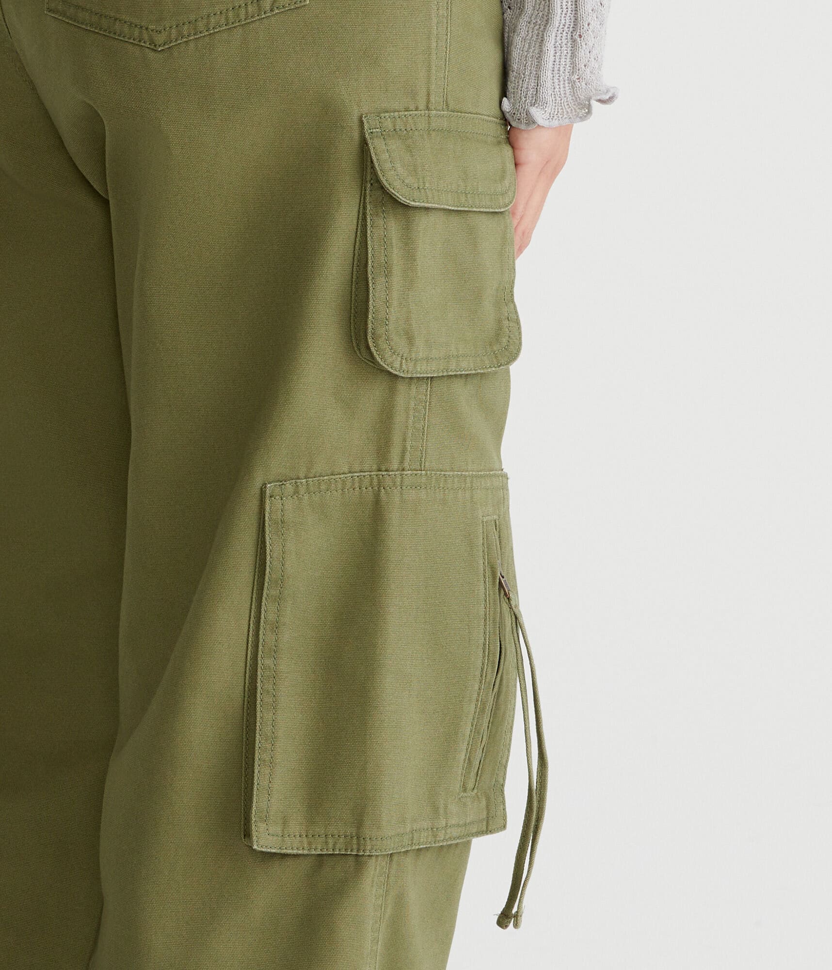 Mid-Rise Straight Utility Cargo Pants