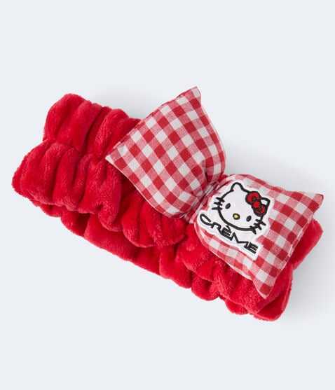 The Crème Shop x Hello Kitty Gingham Bow Plush Spa Headband The Crème Shop x Hello Kitty Gingham Bow Plush Spa Headband