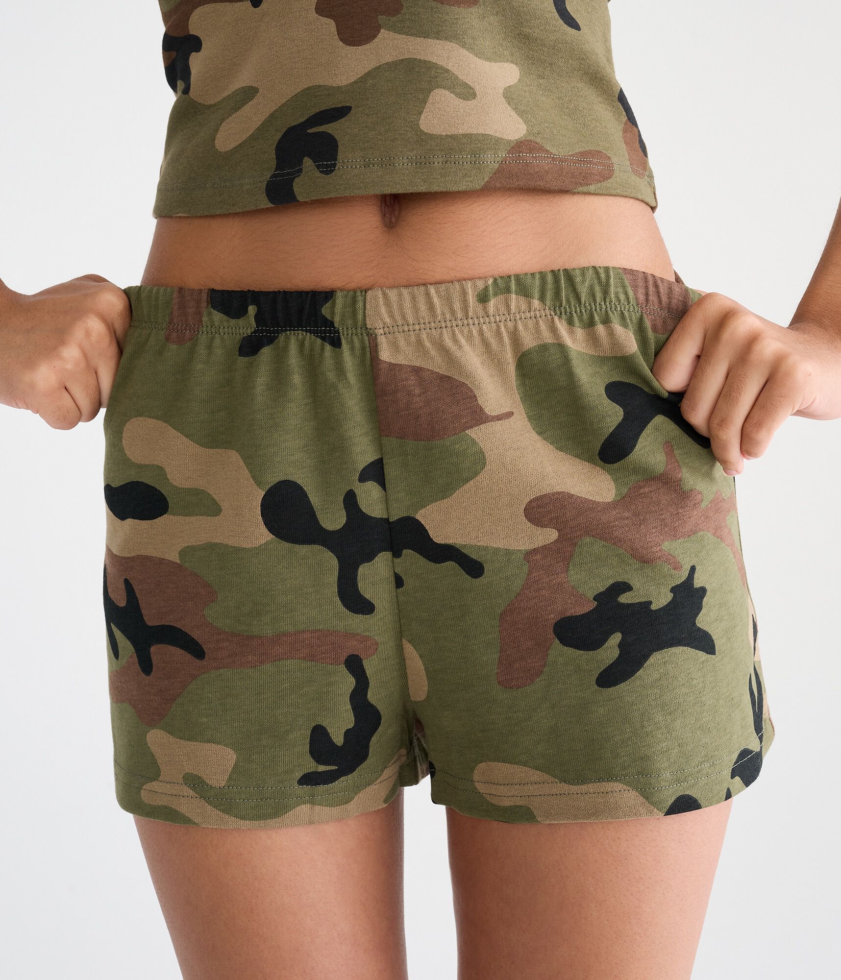 D&eacute;j&agrave; For Aero Low-Rise Camo Sleep Shorts