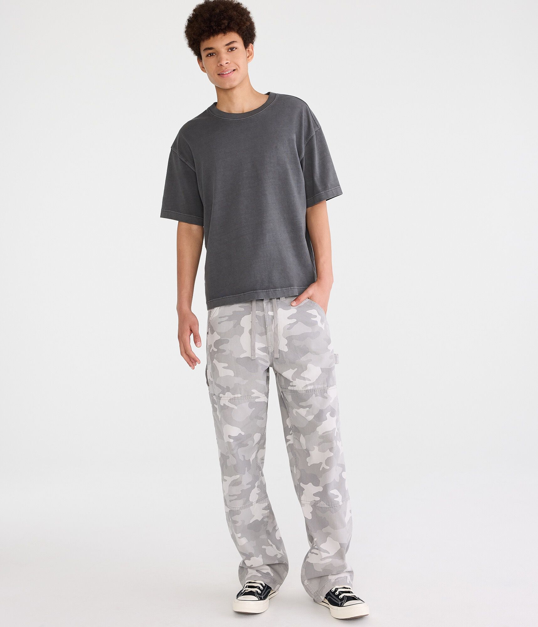 Camo Baggy Carpenter Pants