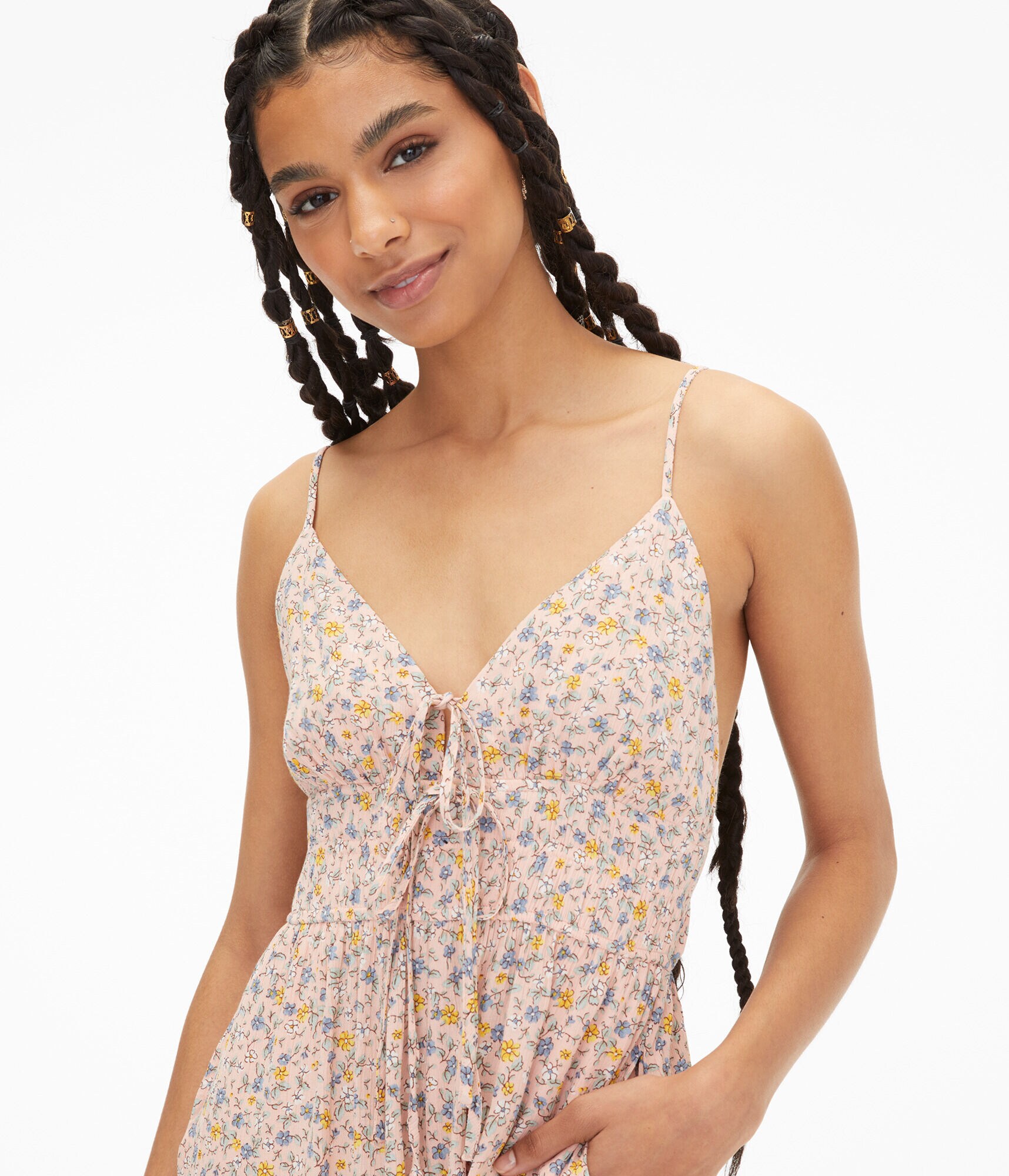 Floral Double-Tie Romper