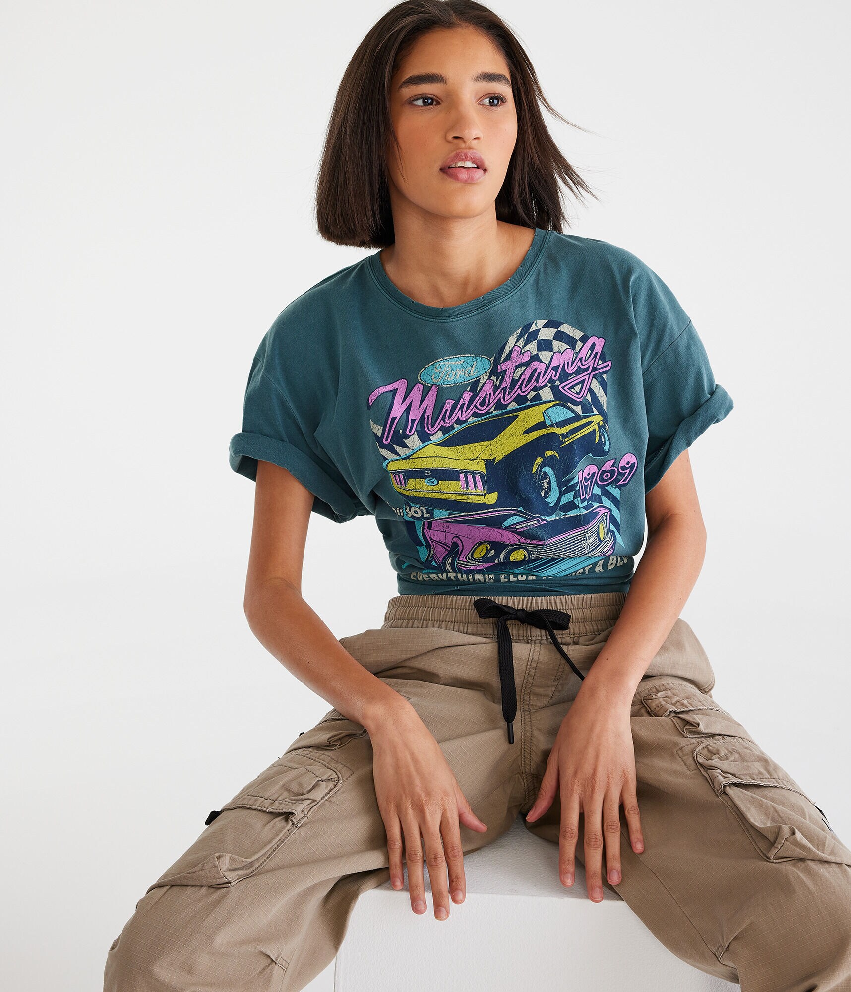 Mustang 1969 Oversized Graphic Tee
