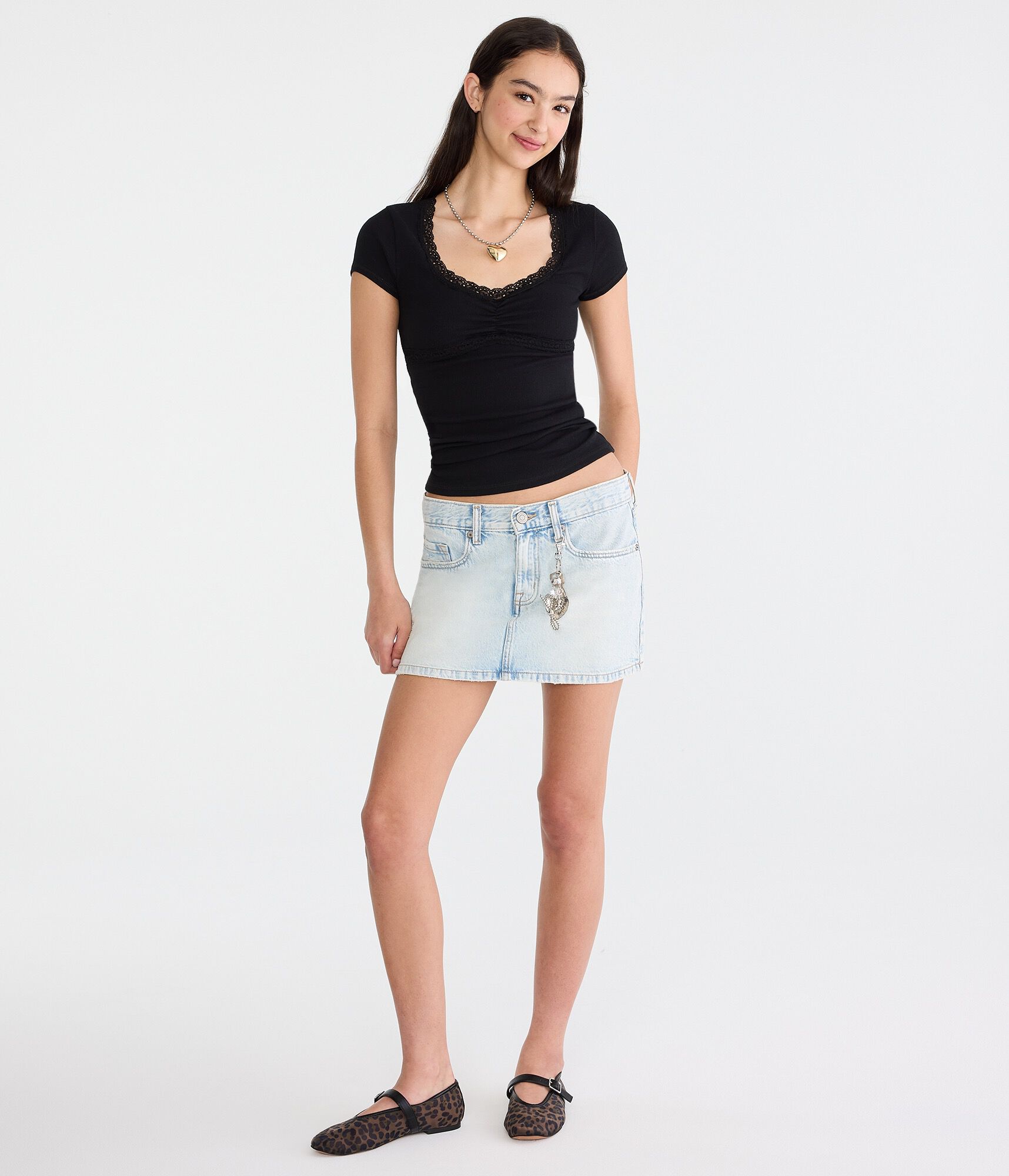 Seriously Soft Lace-Trim Scoop Tee