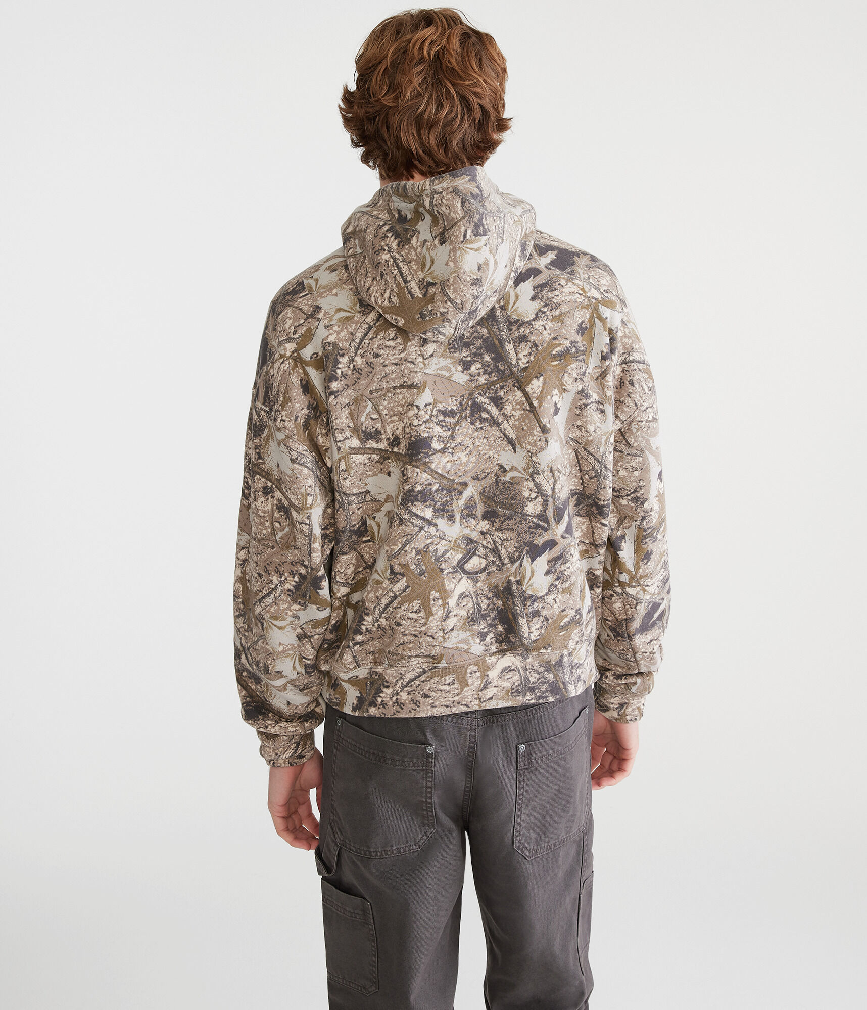 Forest Camo Boxy Pullover Hoodie