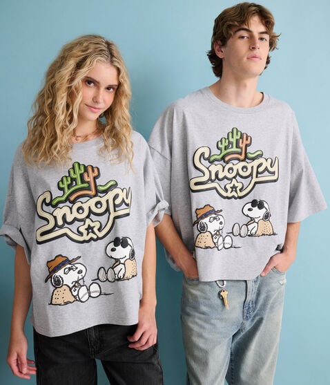 Peanuts® | Aéropostale Western Snoopy & Spike Boxy Graphic Tee Peanuts® | Aéropostale Western Snoopy & Spike Boxy Graphic Tee