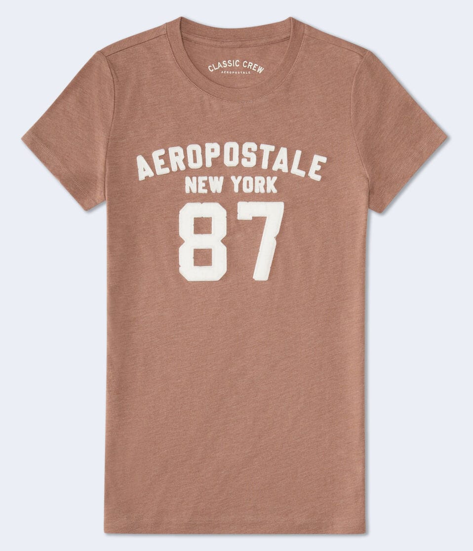 Aeropostale 87 Appliqué Graphic Tee