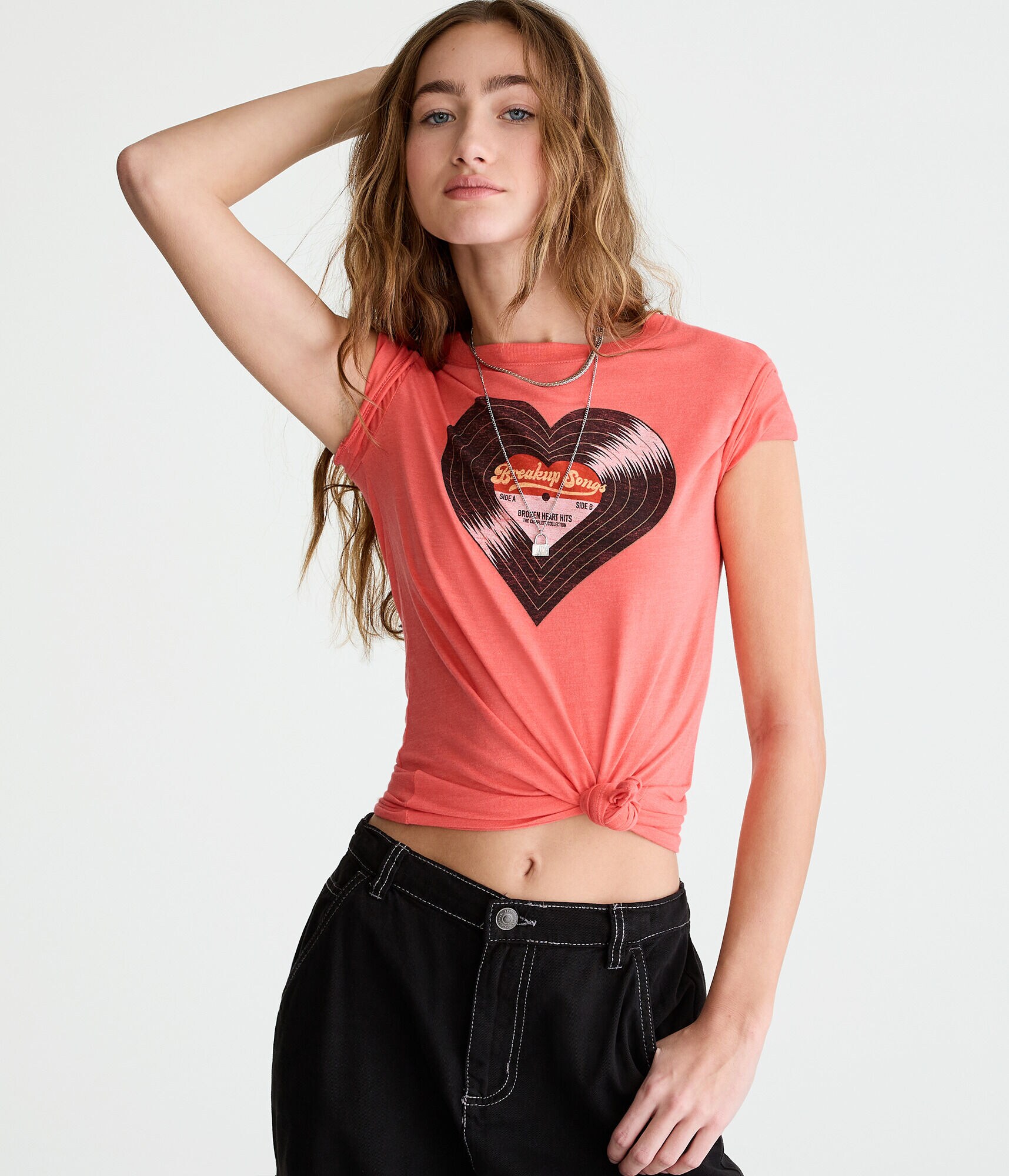 Vinyl Heart Graphic Tee