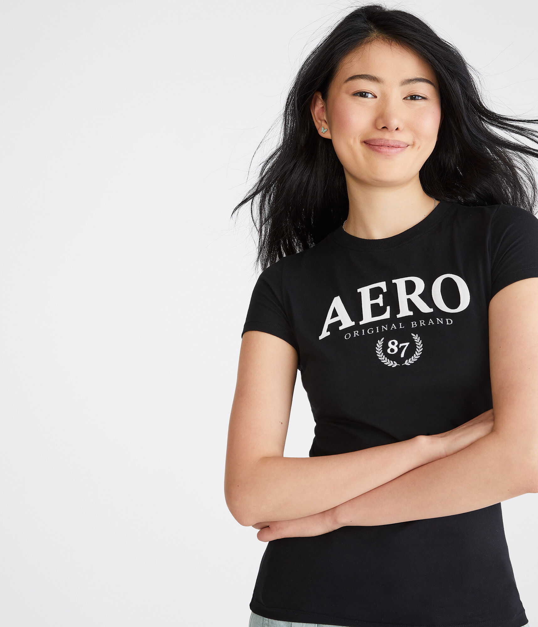 Aero Original Brand Appliqu&eacute; Graphic Tee