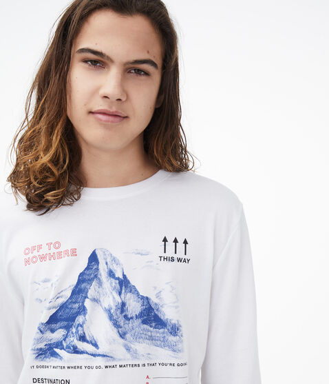 Long Sleeve Off To Nowhere Graphic Tee Long Sleeve Off To Nowhere Graphic Tee