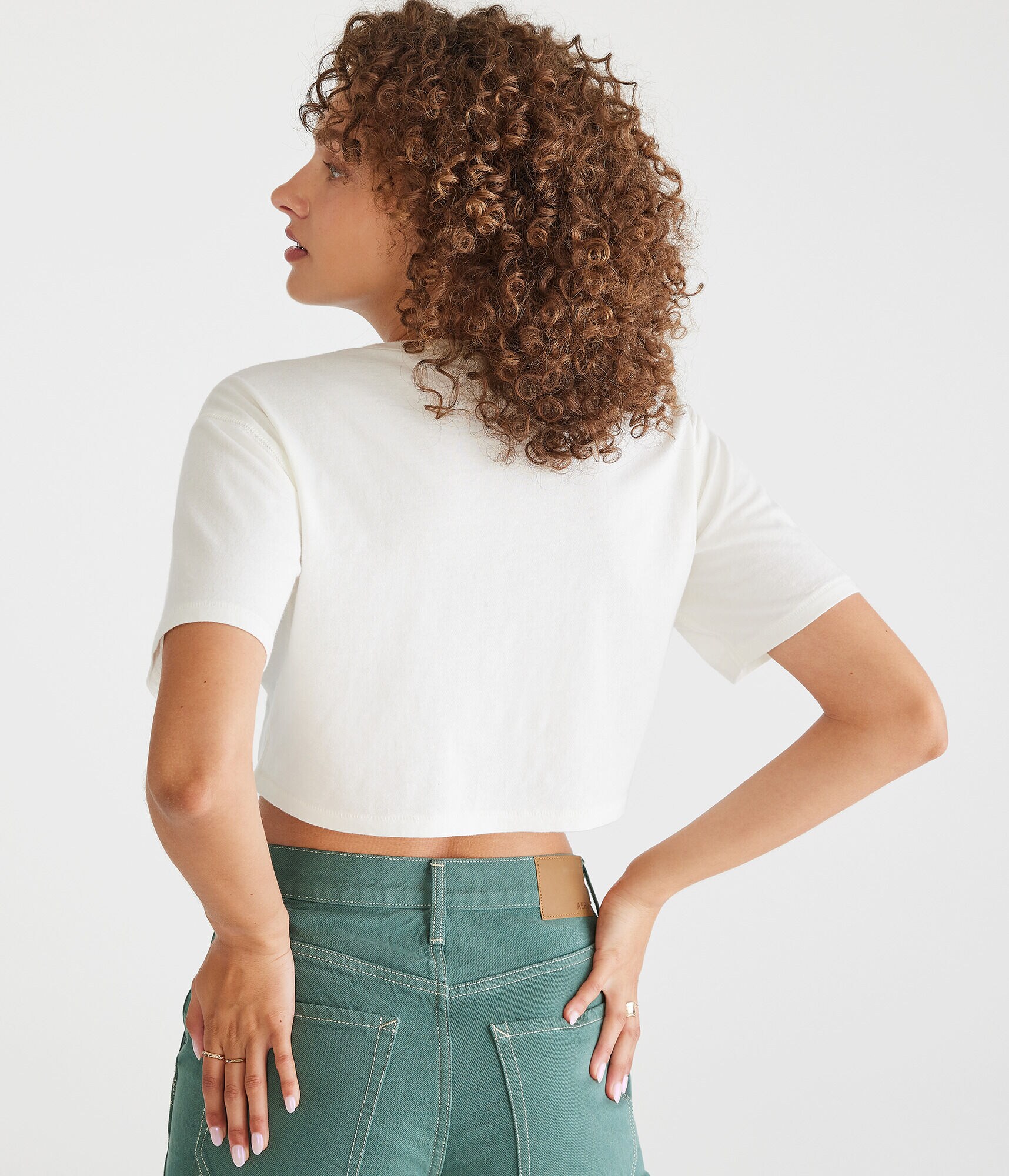 Boxy Boyfriend Cropped Crew Pocket Tee