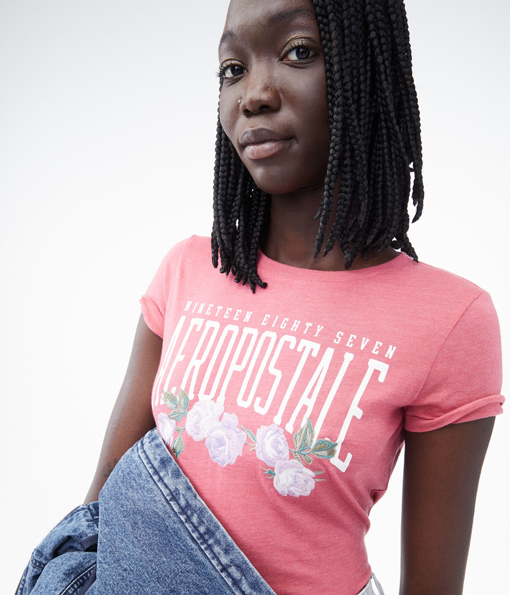 Aeropostale Roses Graphic Tee