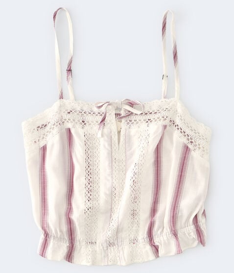 Stripe Crocheted Bubble Top Stripe Crocheted Bubble Top