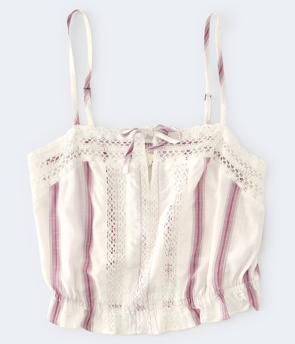 Stripe Crocheted Bubble Top