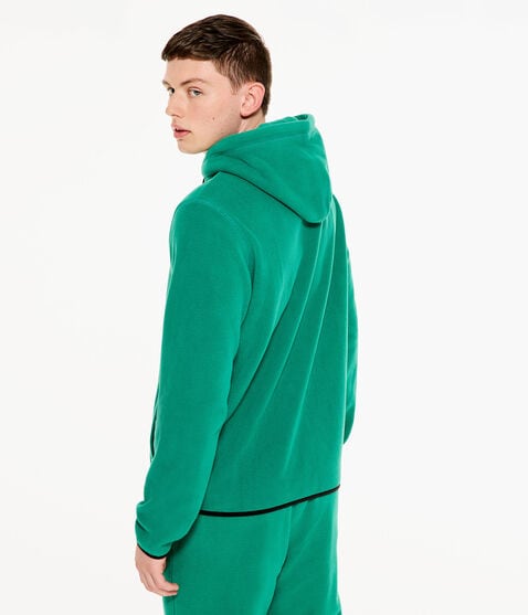 Aero NYC Box Logo Polyfleece Pullover Hoodie Aero NYC Box Logo Polyfleece Pullover Hoodie