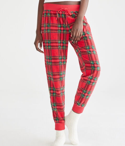 Plaid Polyfleece Sleep Joggers Plaid Polyfleece Sleep Joggers