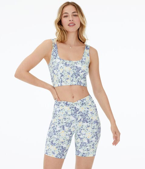 Floral Flex Cutout Sports Bra