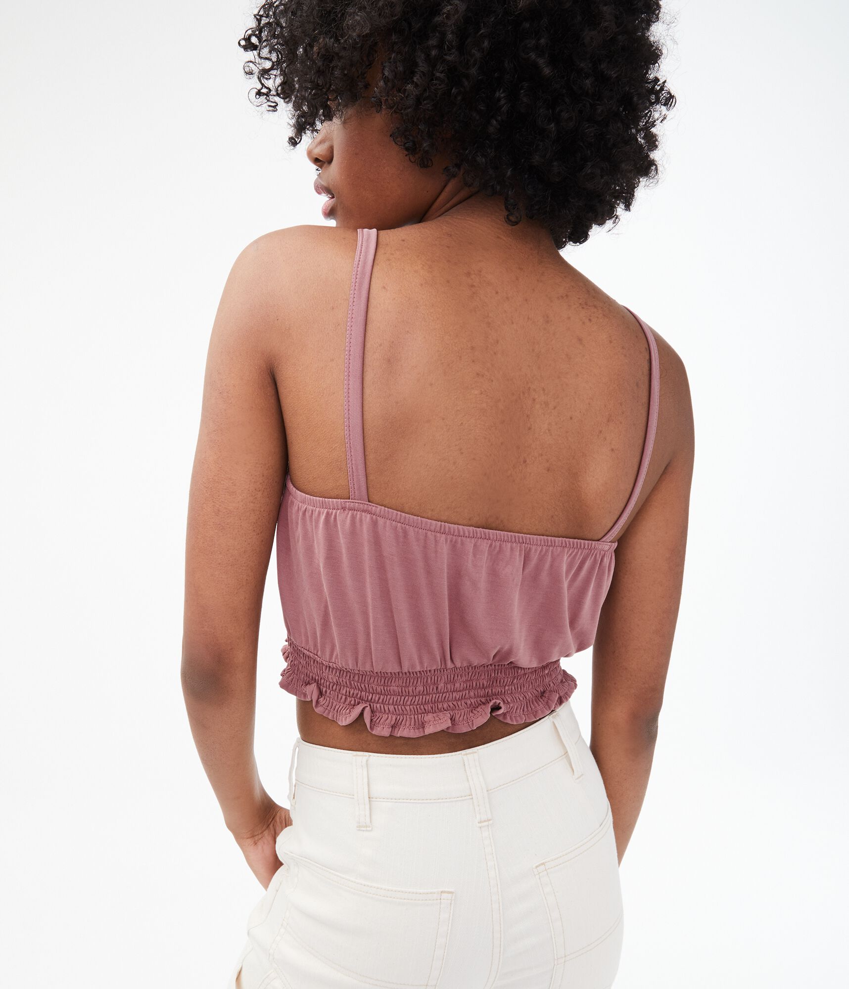 Seriously Soft Lace-Up Crop Tank