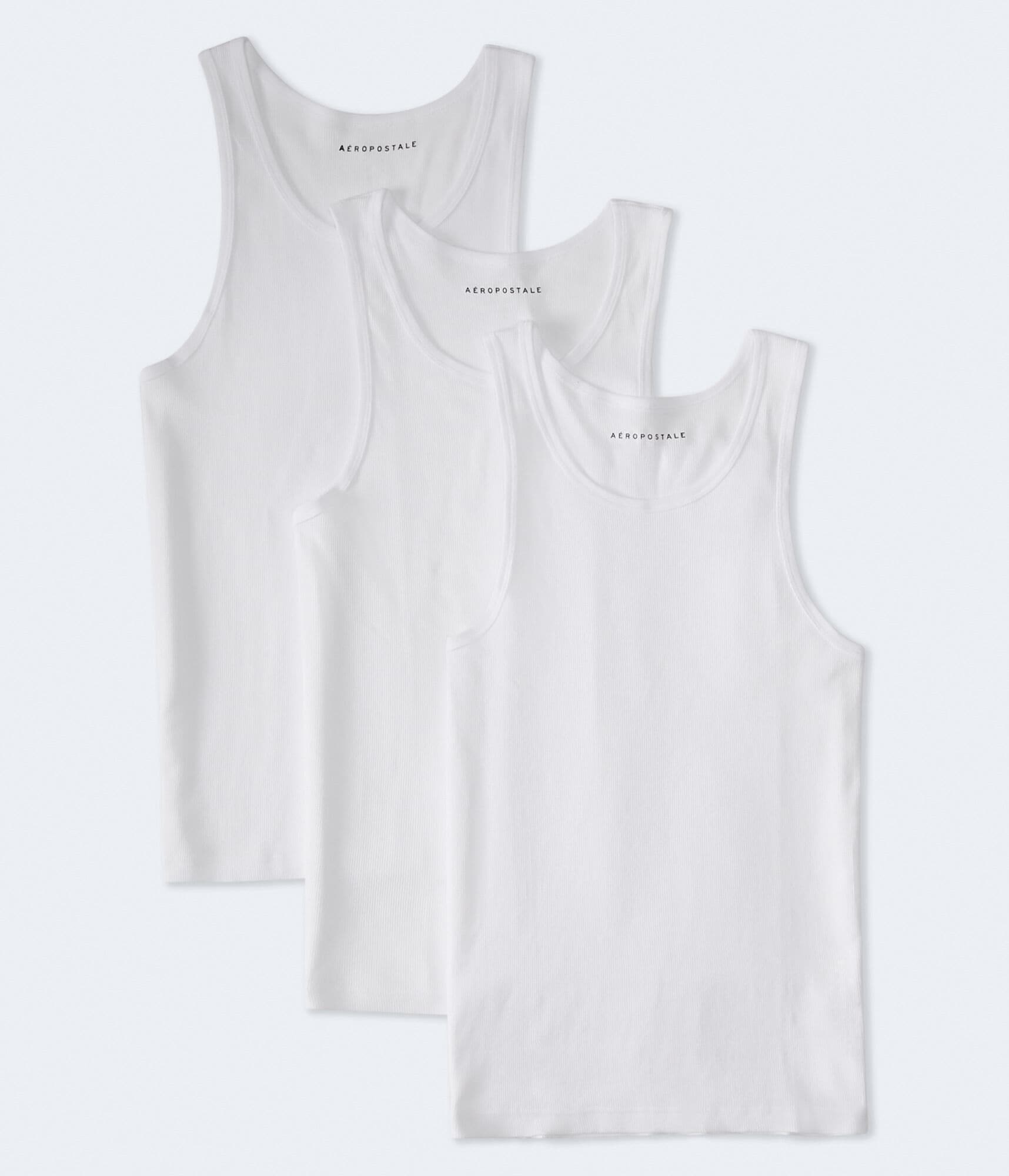Solid Ribbed Tank 3-Pack