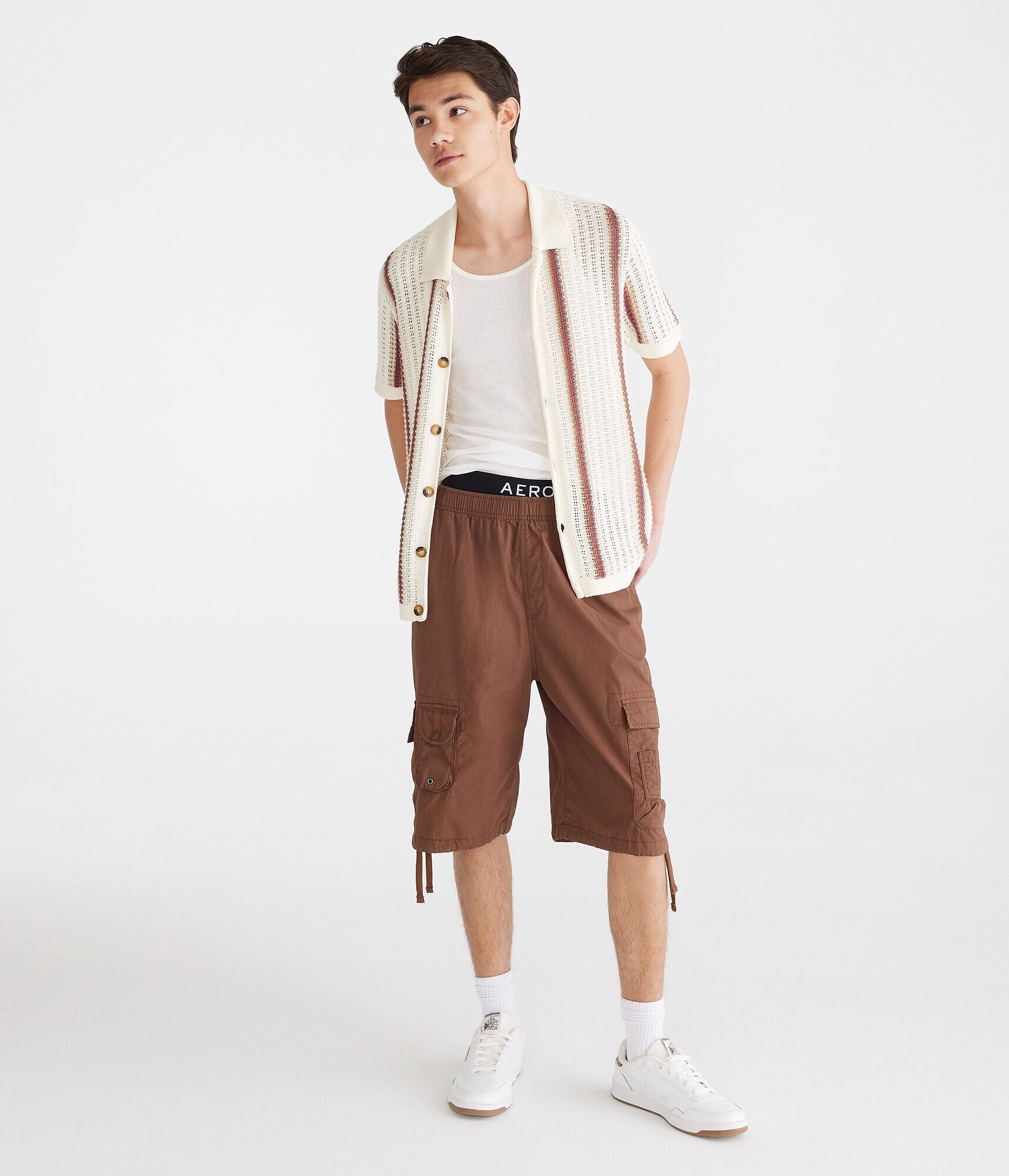 Vertical Stripe Crocheted Shirt