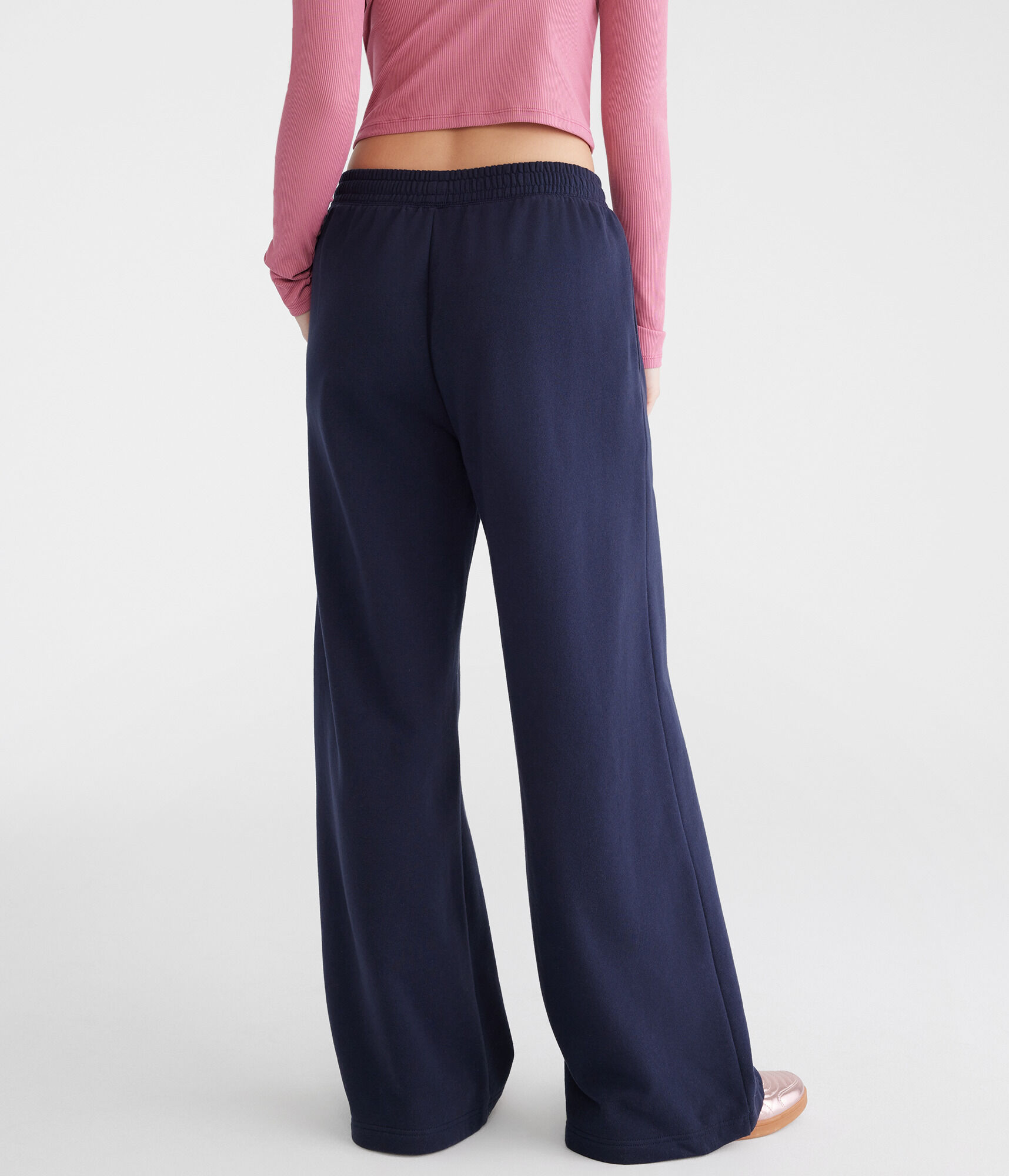 Teddy Bear Mid-Rise Wide Leg Sweatpants