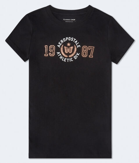 Aeropostale 1987 Butterfly Foil Graphic Tee Aeropostale 1987 Butterfly Foil Graphic Tee