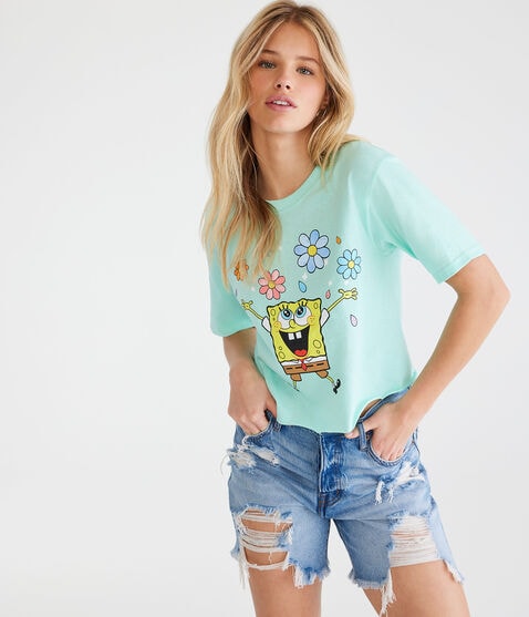 SpongeBob Flowers Graphic Tee