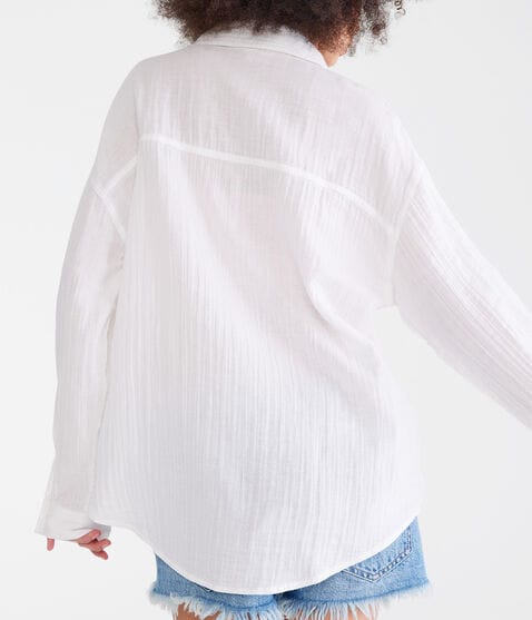Long Sleeve Oversized Gauze Shirt Long Sleeve Oversized Gauze Shirt