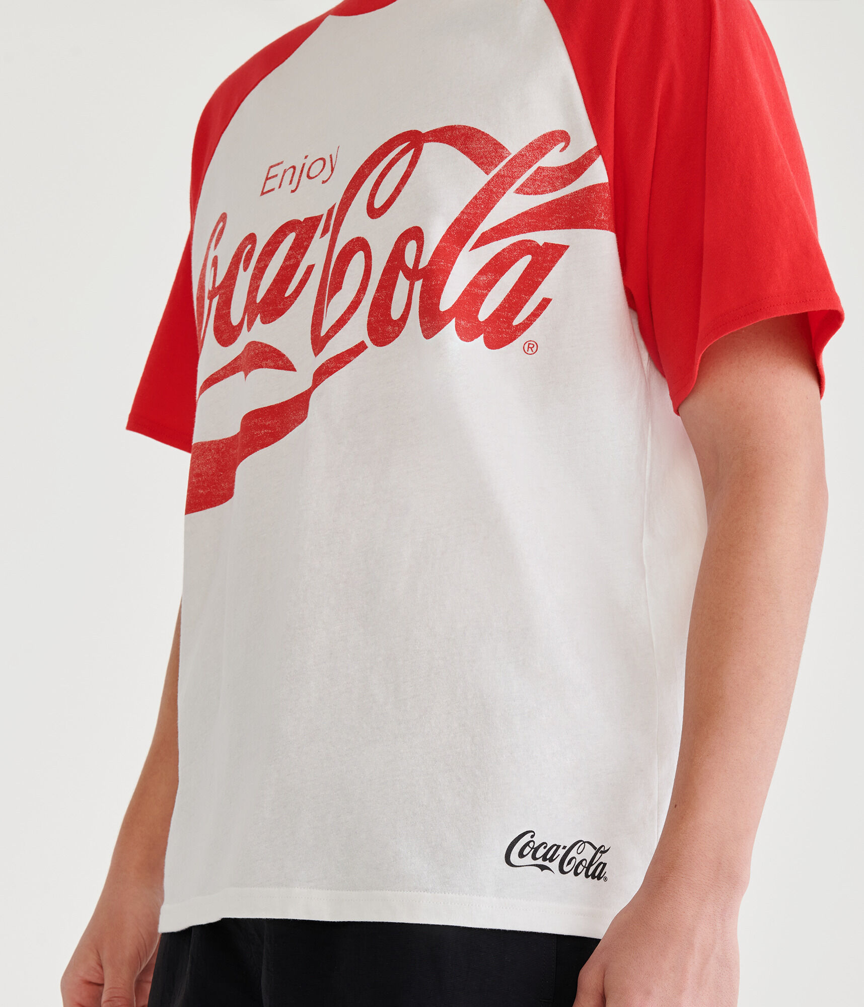 Coca-Cola&reg; by A&eacute;ropostale Enjoy Coca-Cola Raglan Graphic Tee