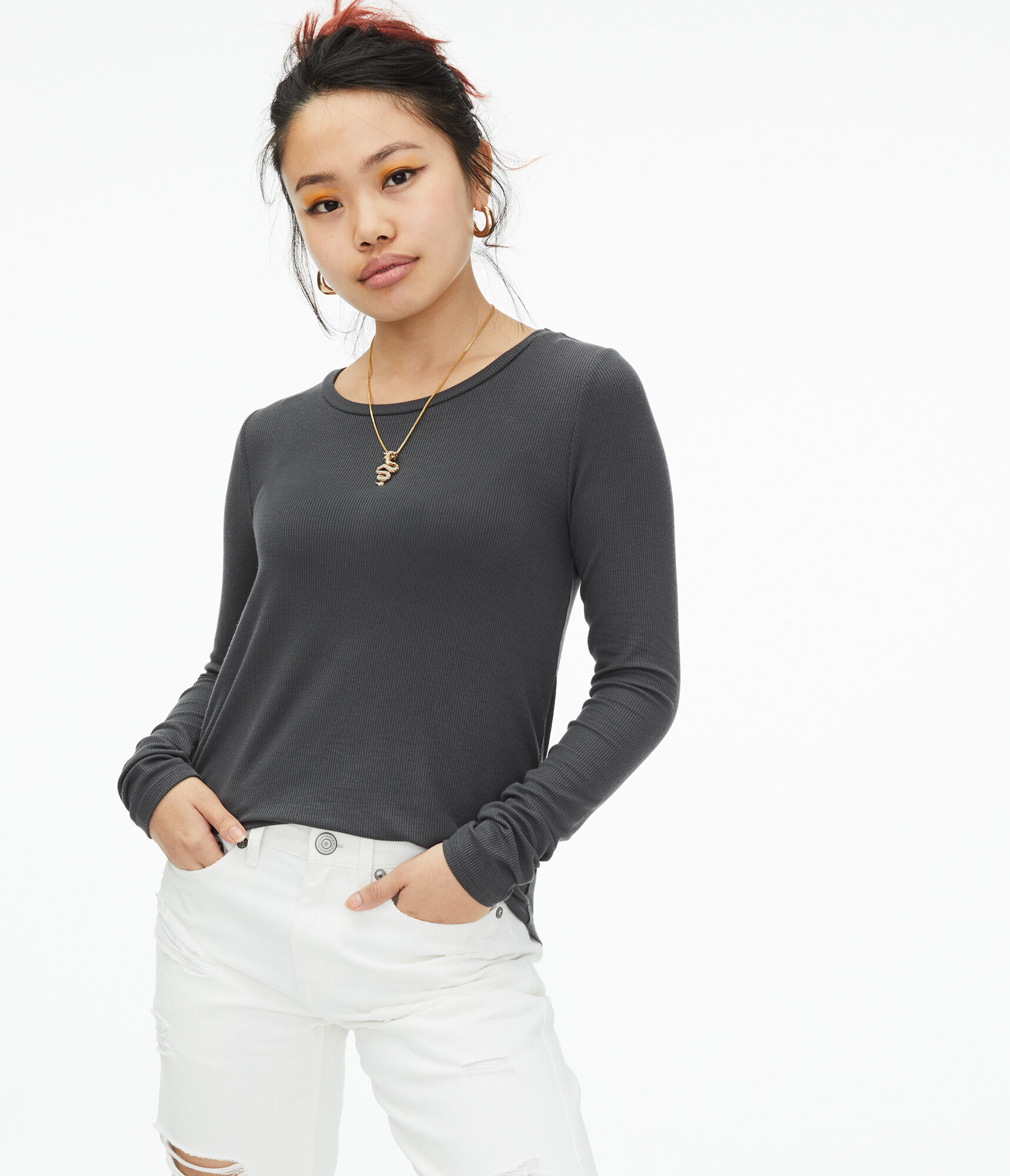 Long Sleeve Seriously Soft Ribbed Crew Tee