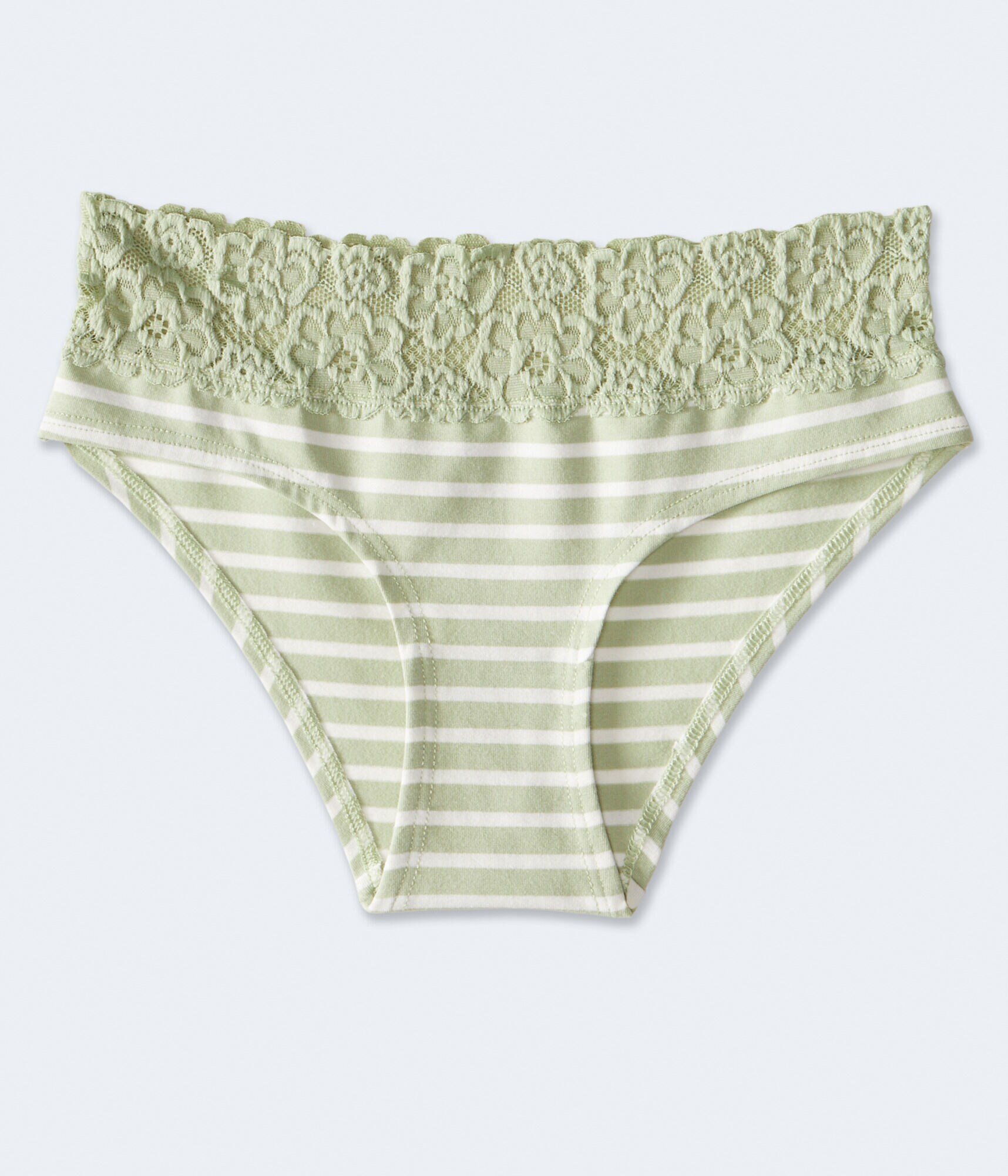 Thin Stripe Lace-Trim Hipster