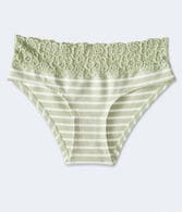 Thin Stripe Lace-Trim Hipster