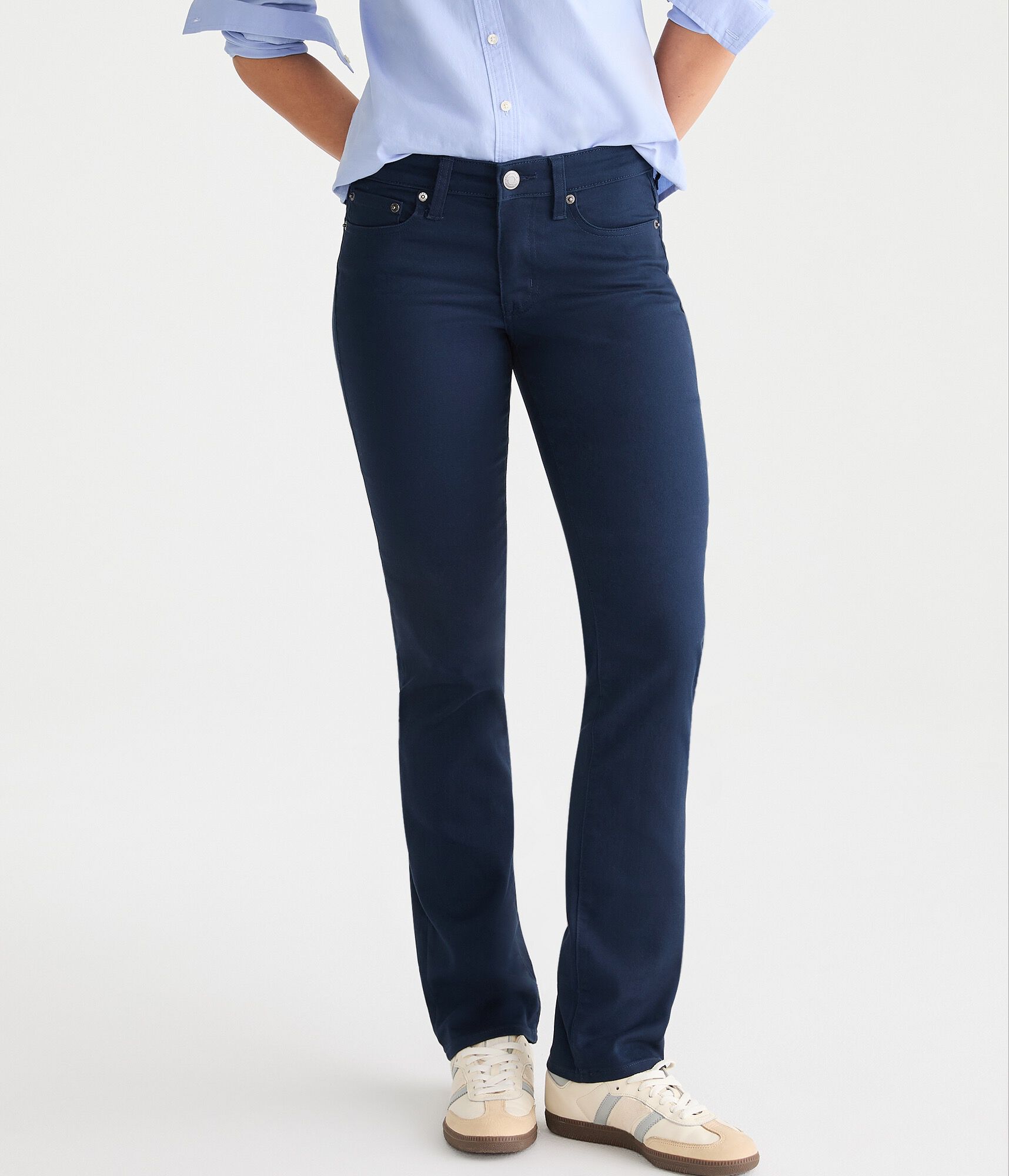 Seriously Stretchy Mid-Rise Straight Uniform Pants