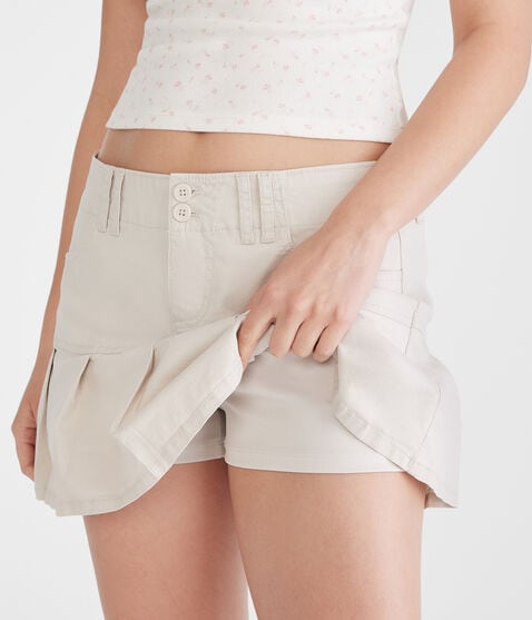 Pleated Twill Mini Skort Pleated Twill Mini Skort