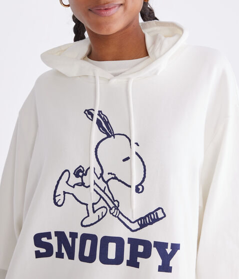 Peanuts® | Aéropostale Snoopy Hockey Striped Pullover Hoodie